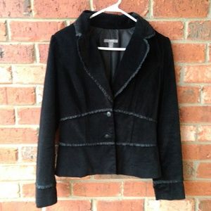 Black velvet blazer